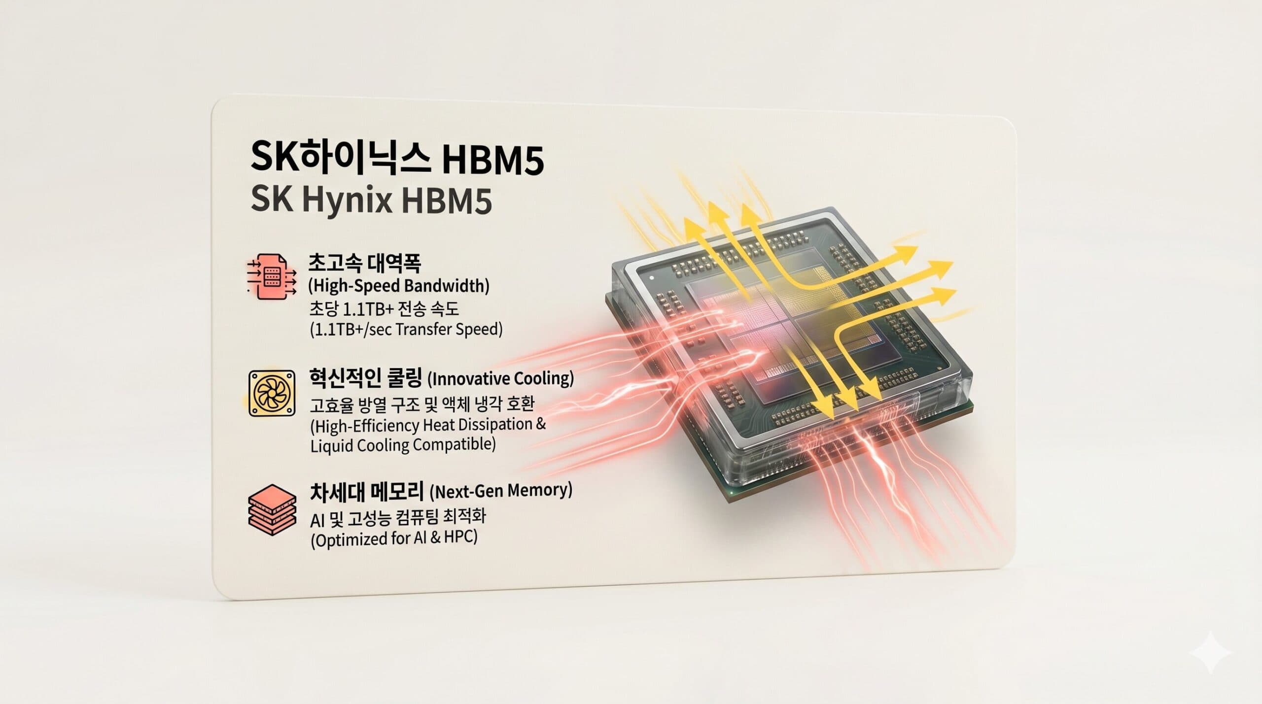 SK하이닉스 HBM5 선제 공개: 삼성을 앞지른 iHBM 냉각 가이드