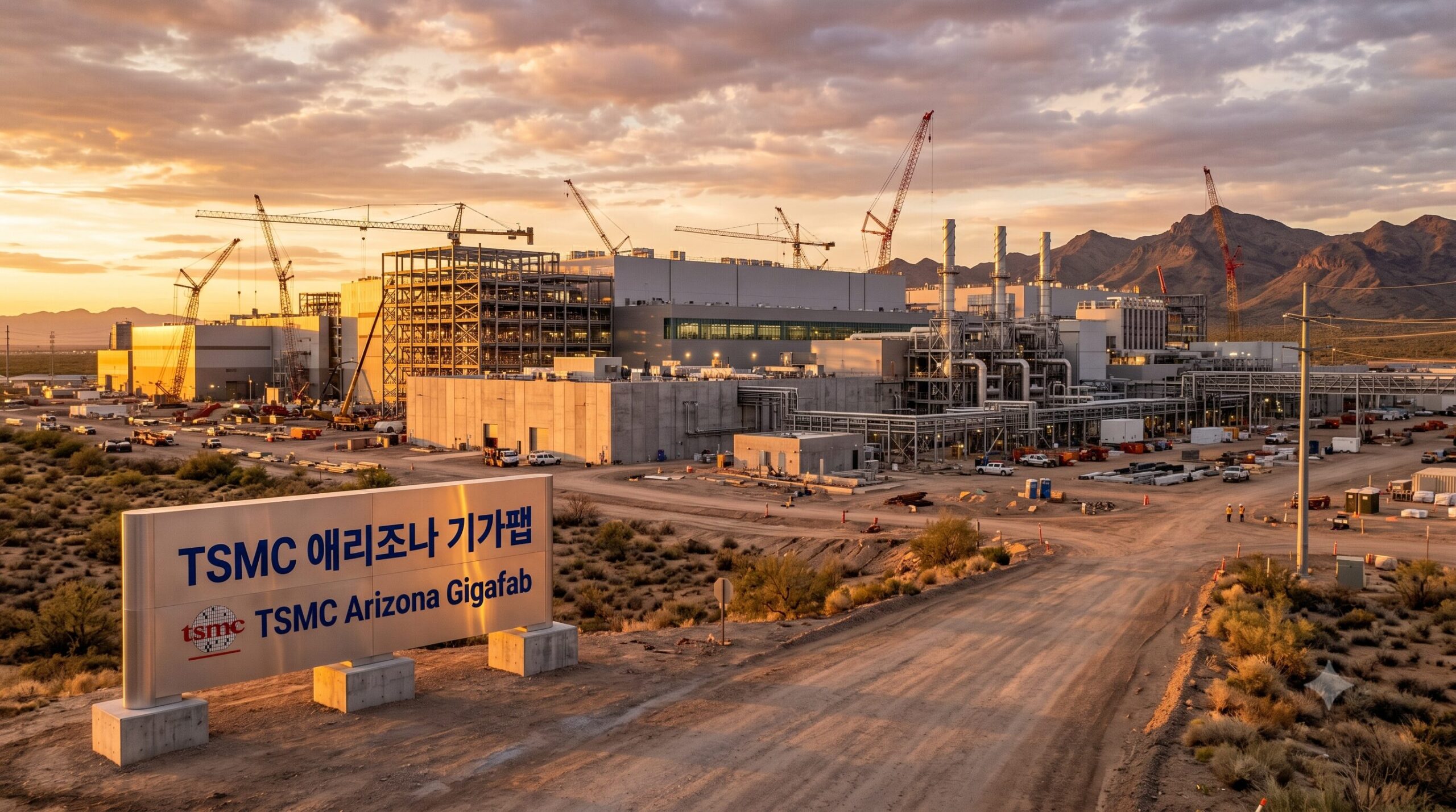 TSMC 애리조나 165조 기가팹 전경 및 미국산 AI 반도체 공급망 인프라